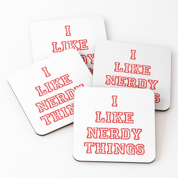 Item preview, I Like Nerdy Things Red Geeky Nerd Saying Design designed and sold by Moonrock Design.