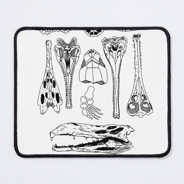 Item preview, Vintage design crocodile fossil drawing Chelonians and Crocodilians designed and sold by a-spinifex.