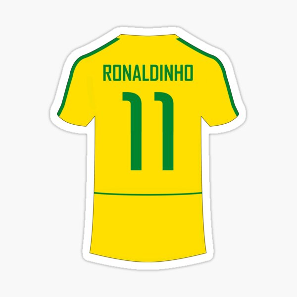 Ronaldinho - Brazil 02 Home Kit' Sticker for Sale by On Target Sports