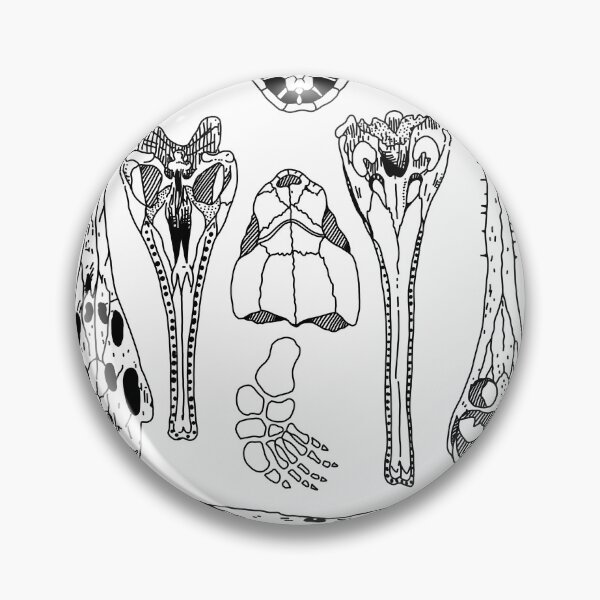 Item preview, Vintage design crocodile fossil drawing Chelonians and Crocodilians designed and sold by a-spinifex.
