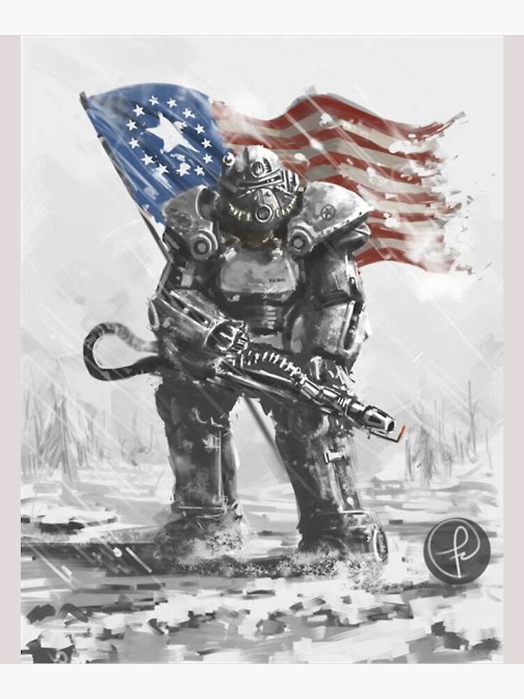 Fallout 3 Enclave Battle Power Armor Gaming  Poster for Sale by  ScriblrCrearTs