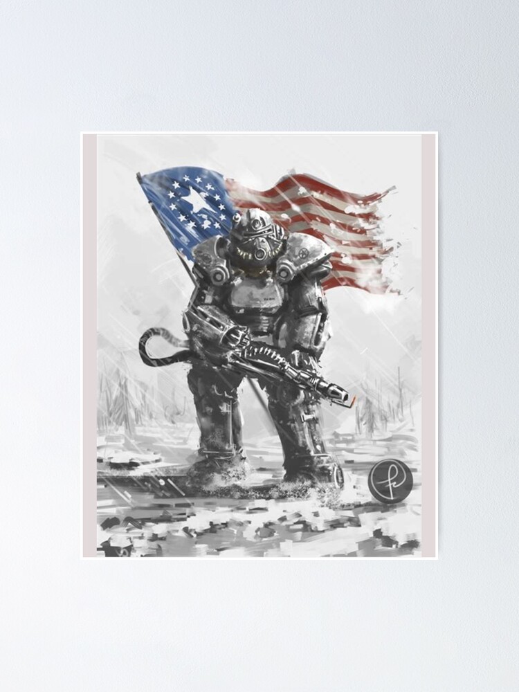 Fallout 3 Enclave Battle Power Armor Gaming  Poster for Sale by