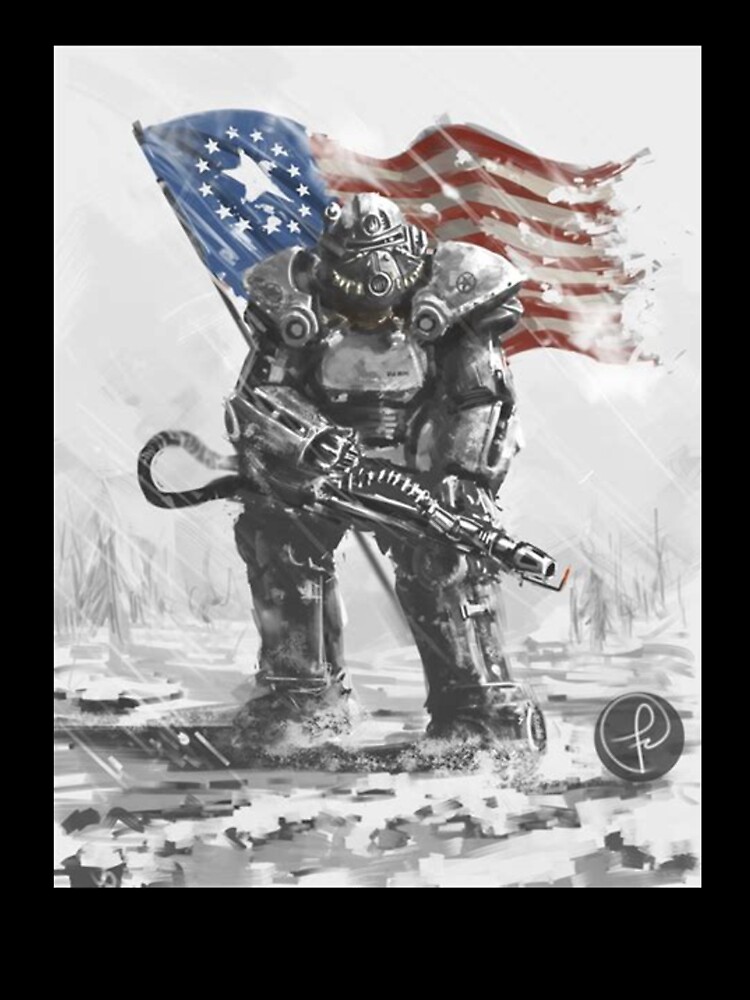 Fallout 3 Enclave Battle Power Armor Gaming  Poster for Sale by  ScriblrCrearTs