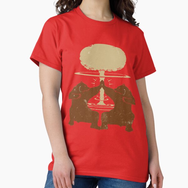 Vista previa del artículo con la obra «Dos osos chocando las manos [Fallout]», diseñado y vendido por ScriblrCrearTs.