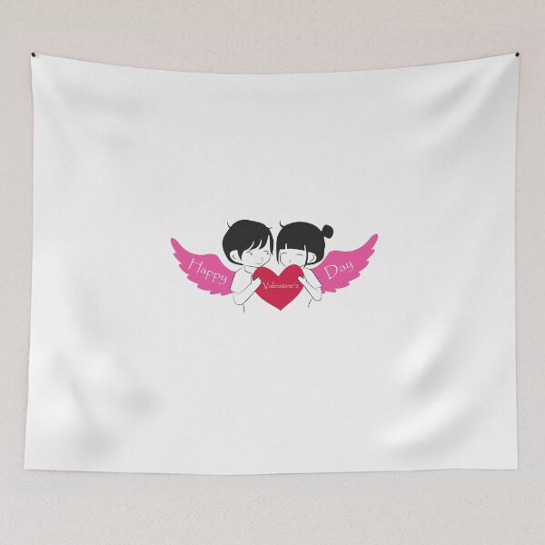 Aperçu de l'œuvre Couple afro-américain tenant en forme de coeur avec Be My Valentine Greeting Love Day Holiday Concept créée et vendue par deeplaxman.