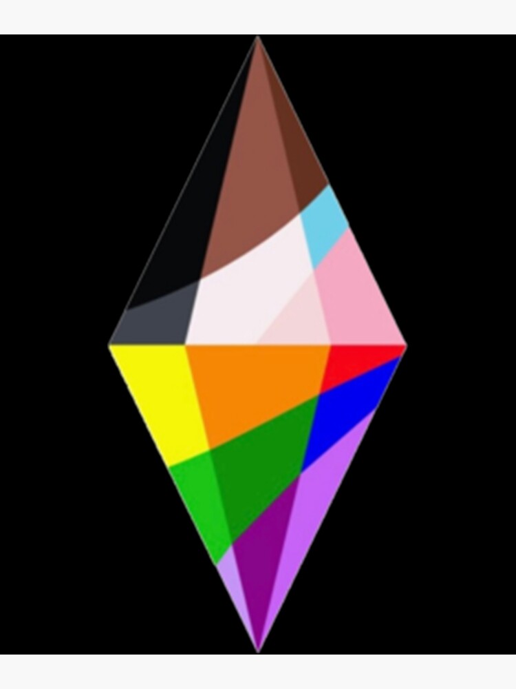 The Sims 4 Pride Plumbob Poster By Rodgersjack Redbubble