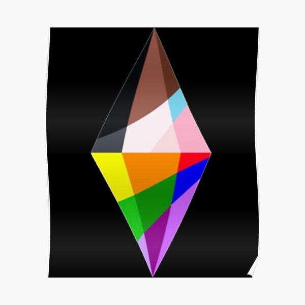 The Sims 4 Pride Plumbob Poster By Rodgersjack Redbubble