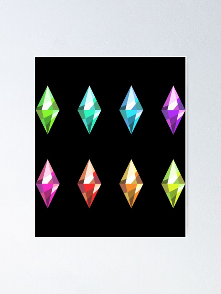 The Sims 4 Rainbow Plumbobs Lgbtq Poster By Rodgersjack Redbubble