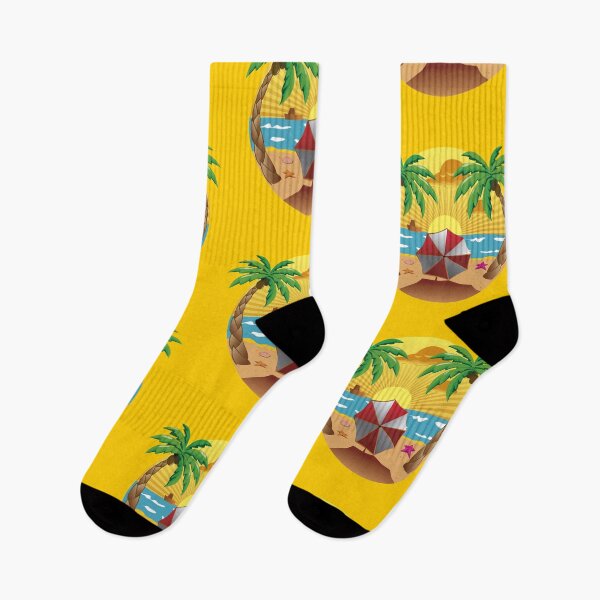 Item preview, beachaholic. beach lover. Palm trees and umbrellas on the beach with sunset. Beach t-shirt, siesta between palm trees, funny, phrase, beach, vacation, design designed and sold by DALIO666.