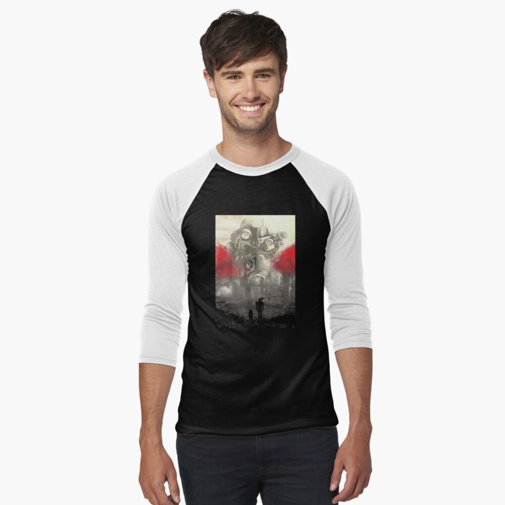 Vista previa del artículo con la obra «Camiseta ¾ estilo béisbol», diseñado y vendido por ScriblrCrearTs.