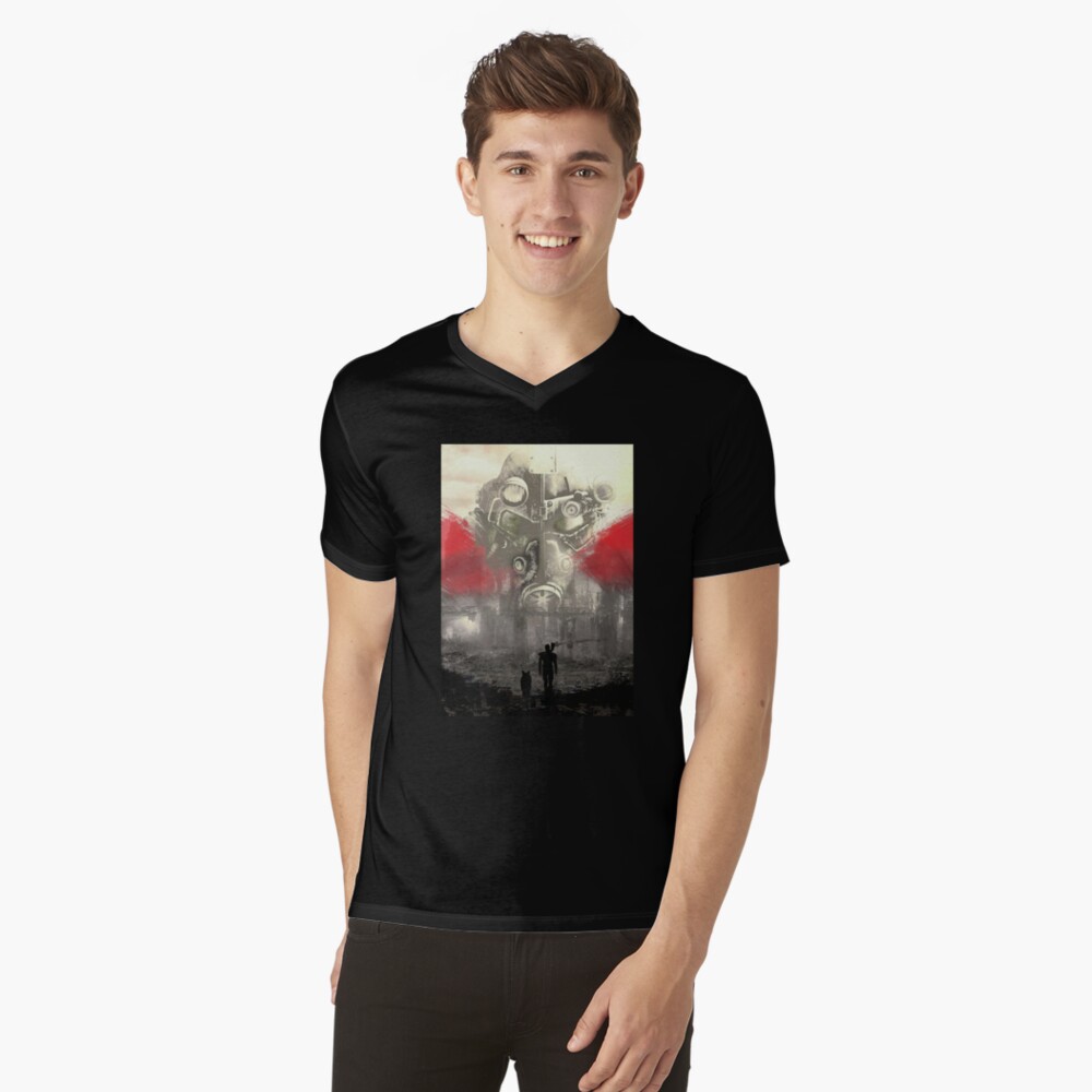Vista previa del artículo con la obra «Camiseta de cuello en V», diseñado y vendido por ScriblrCrearTs.