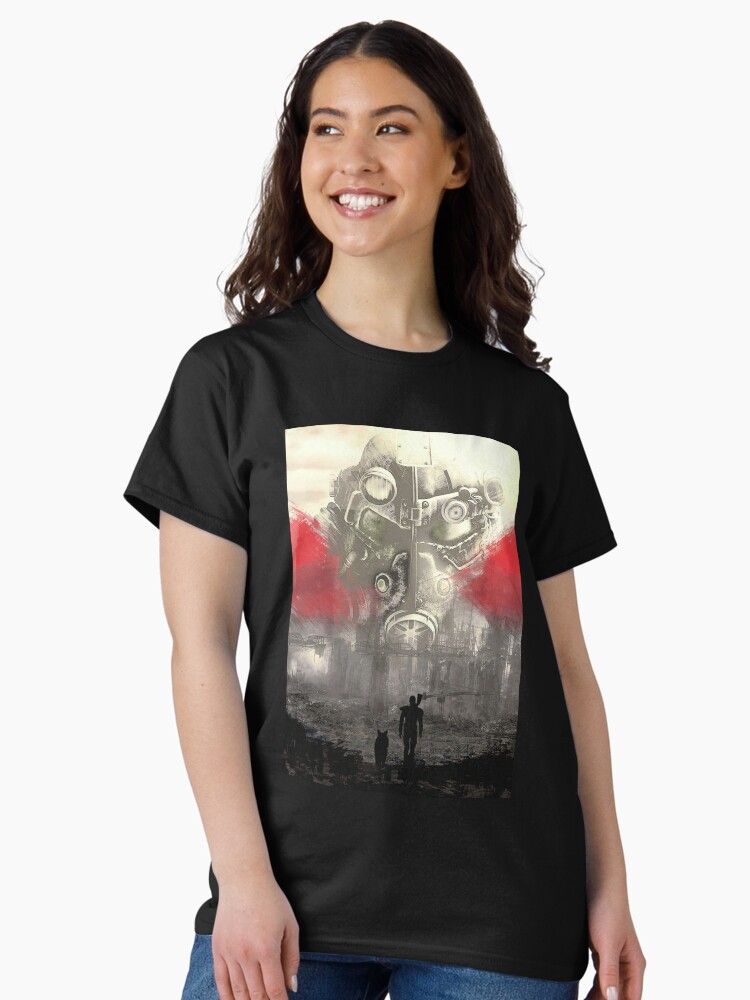 Imagen 2 de 7, Camiseta clásica con la obra Arte de videojuegos de servoarmadura de Fallout 4, diseñada y vendida por ScriblrCrearTs.
