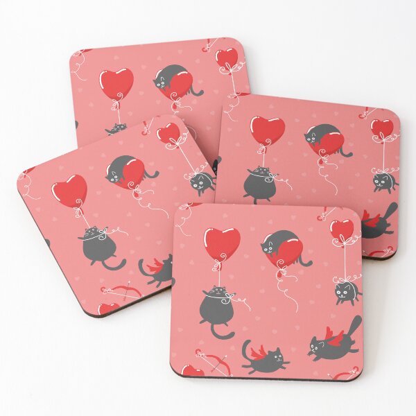 Item preview, Valentine's day cats designed and sold by space-kitten.