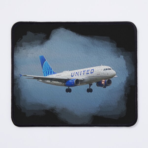 Item preview, watercolor airbus A319 black background designed and sold by FDbubble1986.
