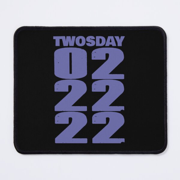 Item preview, Twosday 022222 Periwinkle Blue Typography designed and sold by ellenhenry.