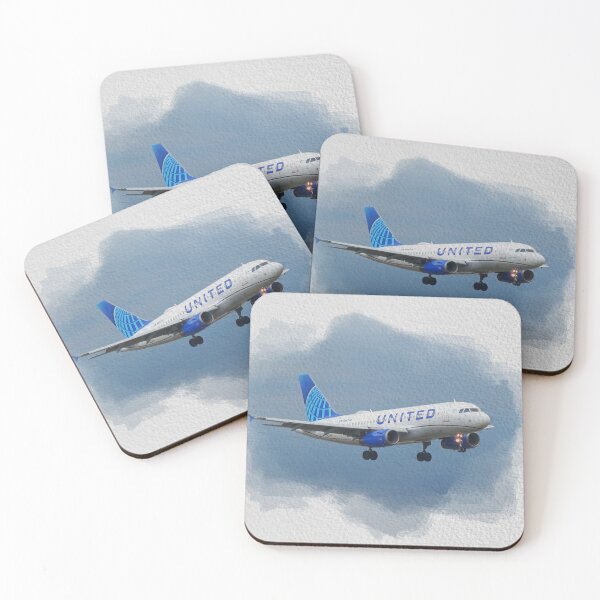 Item preview, watercolor airbus a319 white background designed and sold by FDbubble1986.