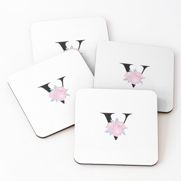 Item preview, Floral monogram V Peony bouquet letter V Wedding initials Capital letter V designed and sold by KateBilous.