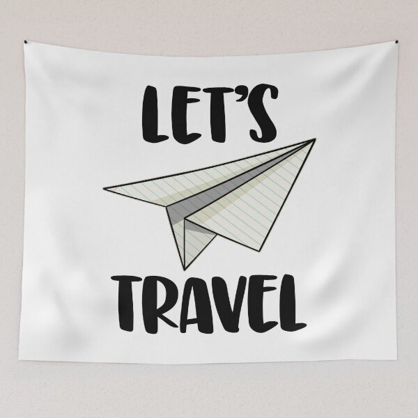 Item preview, Let's Travel Paper Plane designed and sold by Bendthetrend.