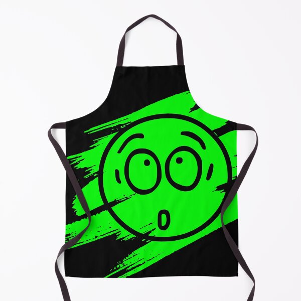 Item preview, Shocked Smiley Face With Green Paint Brush Stroke Design designed and sold by Moonrock Design.