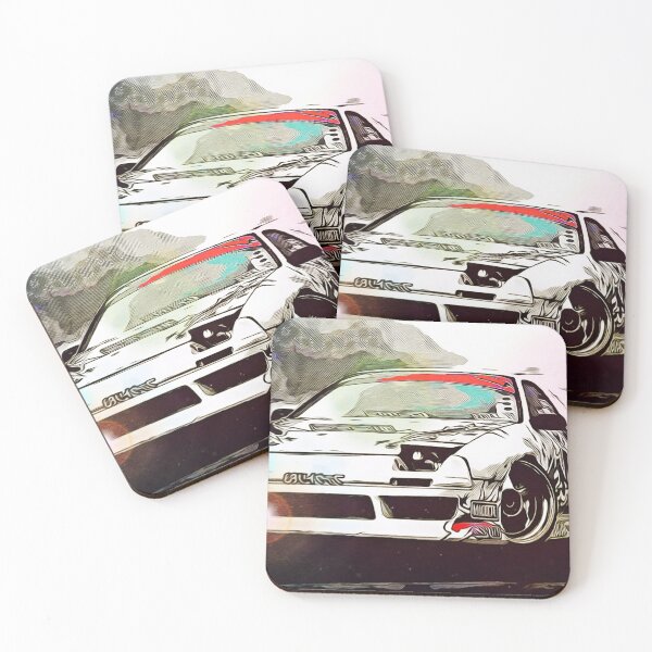 Item preview, Illustration of a White Japanese Sports Car Burnout designed and sold by RyanCaudell.