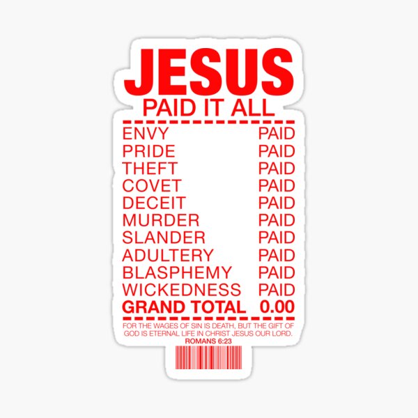 Artikel-Vorschau von Jesus hat alles bezahlt, designt und verkauft von plushism.