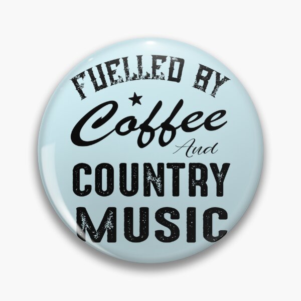 Item preview, fuelled by coffee and country music, Cool Coffee and Music design, coffee lovers gift designed and sold by Theodore-Au.