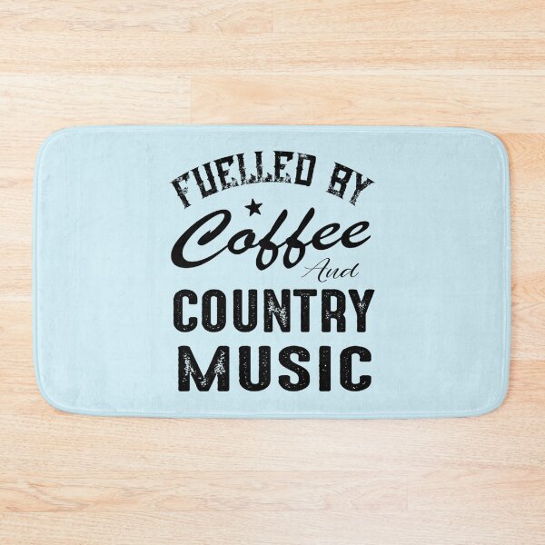 Item preview, fuelled by coffee and country music, Cool Coffee and Music design, coffee lovers gift designed and sold by Theodore-Au.