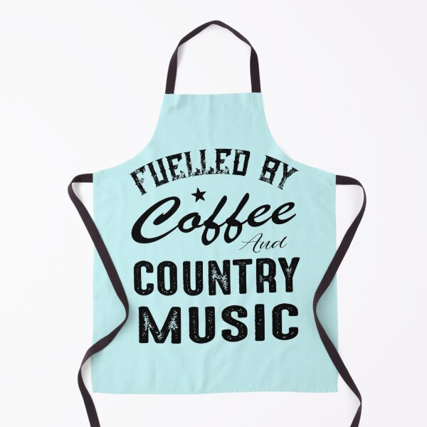 Item preview, fuelled by coffee and country music, Cool Coffee and Music design, coffee lovers gift designed and sold by Theodore-Au.