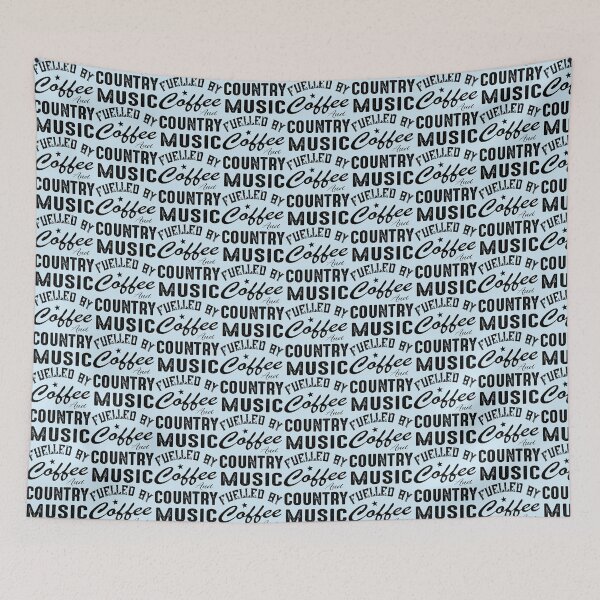 Item preview, fuelled by coffee and country music, Cool Coffee and Music design, coffee lovers gift designed and sold by Theodore-Au.
