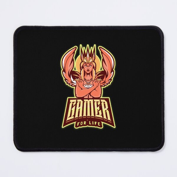 Item preview, Gamer for Life with Winged Female Warrior designed and sold by PRIVARSHU.