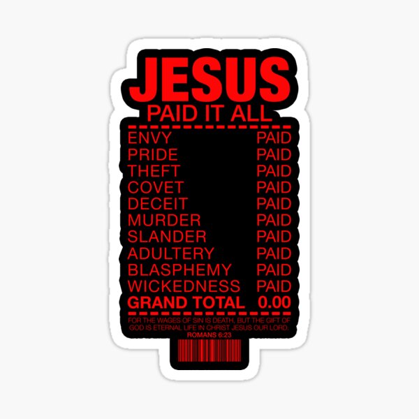 Artikel-Vorschau von Jesus hat alles bezahlt, designt und verkauft von plushism.