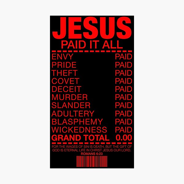 Artikel-Vorschau von Jesus hat alles bezahlt, designt und verkauft von plushism.