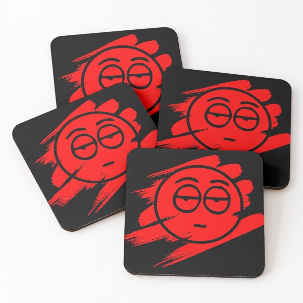 Item preview, Not Bothered Red Brush Stroke Smiley Face Design designed and sold by Moonrock Design.