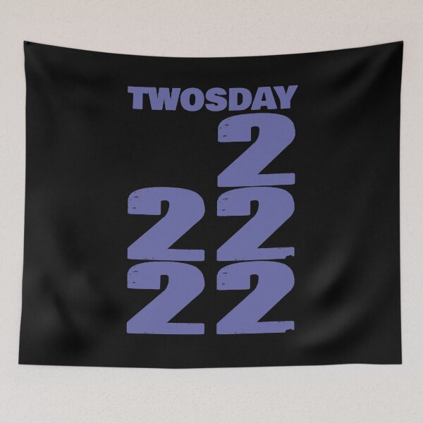 Item preview, Twosday 22222 Periwinkle Typography designed and sold by ellenhenry.
