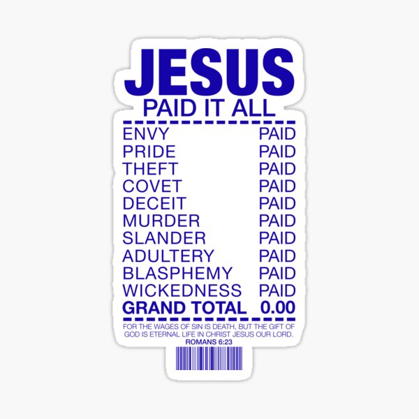 Artikel-Vorschau von Jesus hat alles bezahlt, designt und verkauft von plushism.