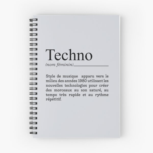 Artikelvorschau, Technodefinition für T-Shirt für DJ entworfen und verkauft von Print  Androïde.
