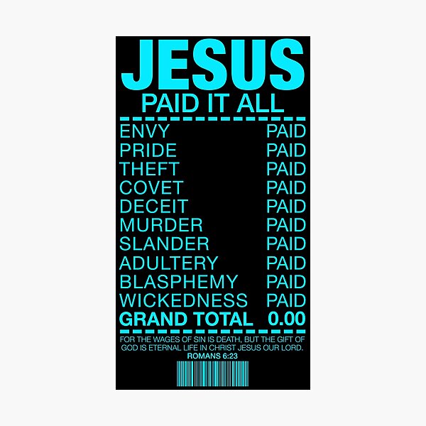 Artikel-Vorschau von Jesus hat alles bezahlt, designt und verkauft von plushism.