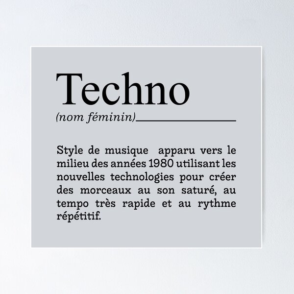 Artikel-Vorschau von Technodefinition für T-Shirt für DJ, designt und verkauft von Print  Androïde.