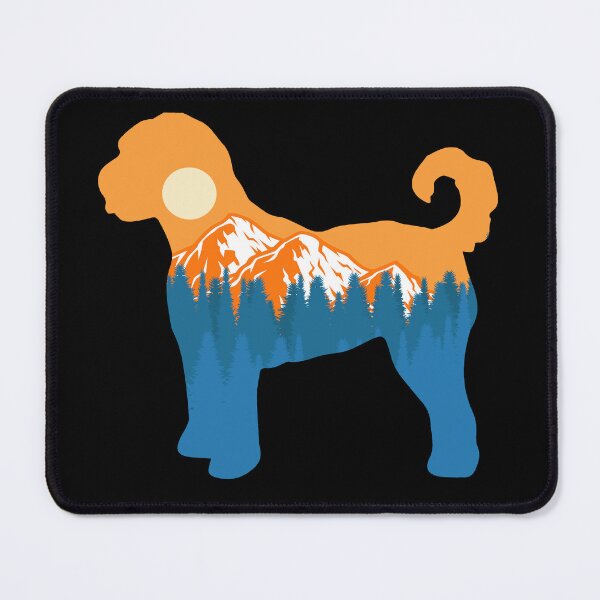 Item preview, labradoodle Dog Silhouette Sunset Nature Mountain Gift designed and sold by alaechamlal.