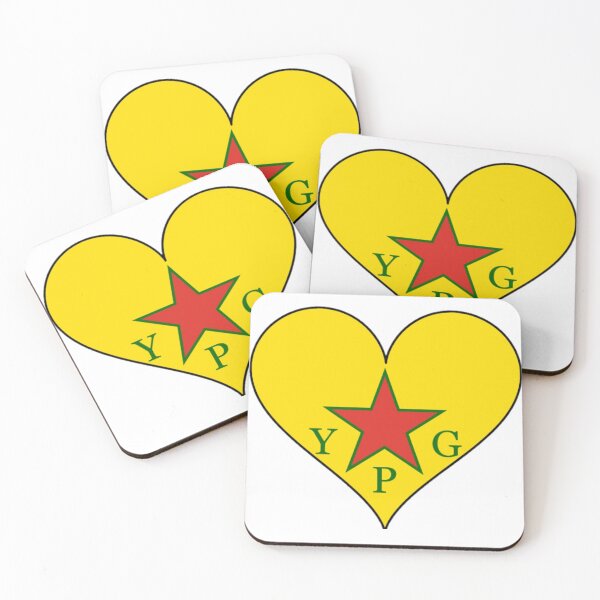 Item preview, YPJ Flag Heart Shaped  designed and sold by KurdishShops.