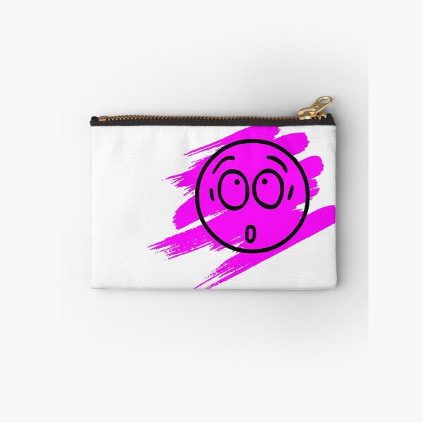 Item preview, Surprised Emoji Style Smiley Pace With Pink Paint Brush Strokes Design designed and sold by Moonrock Design.