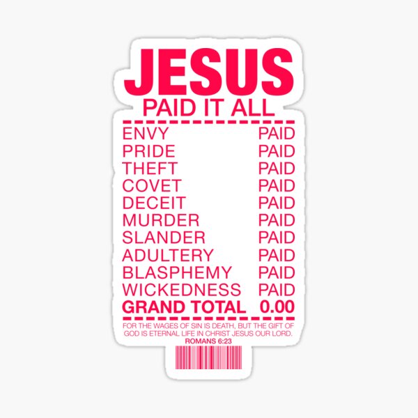 Artikel-Vorschau von Jesus hat alles bezahlt, designt und verkauft von plushism.