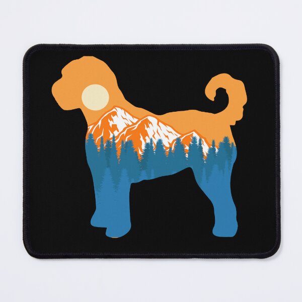 Item preview, goldendoodle Dog Silhouette Sunset Nature Mountain Gift designed and sold by alaechamlal.