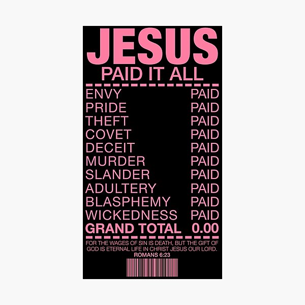 Artikel-Vorschau von Jesus hat alles bezahlt, designt und verkauft von plushism.
