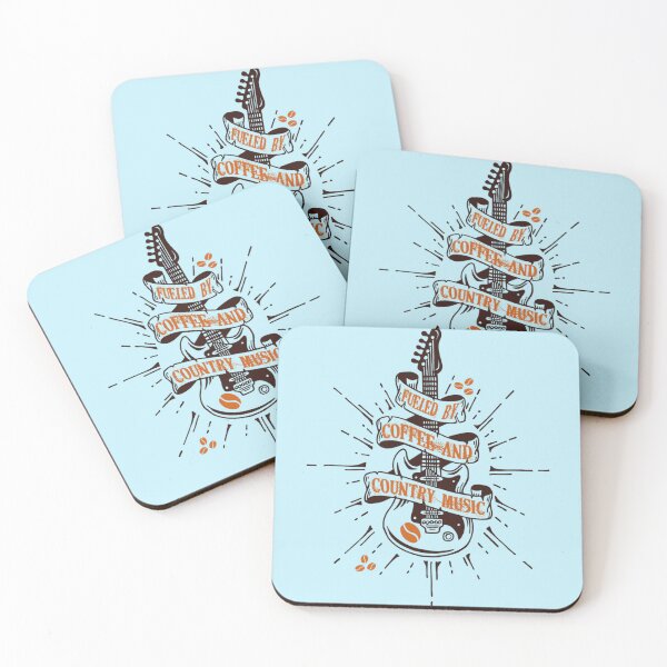 Item preview, fuelled by coffee and country music, Cool Coffee and Music  design, coffee lovers gift  (1) designed and sold by Theodore-Au.