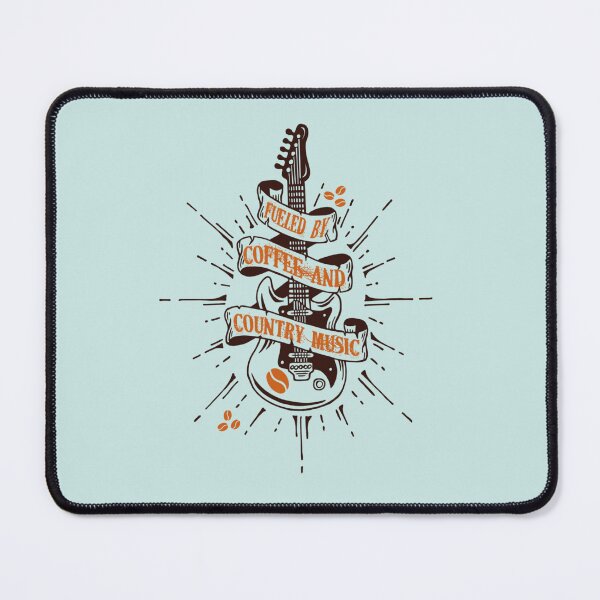Item preview, fuelled by coffee and country music, Cool Coffee and Music design, coffee lovers gift (1) designed and sold by Theodore-Au.