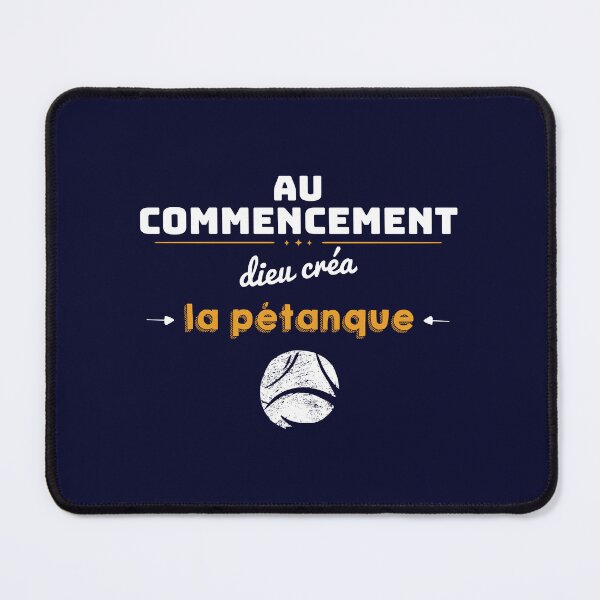 Item preview, Au commencement Dieu créa la pétanque - idée cadeau humour pétanque designed and sold by Print  Androïde.