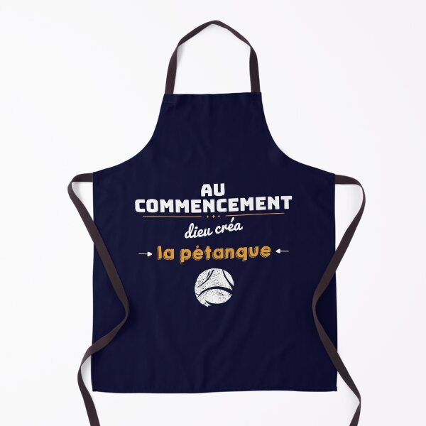 Item preview, Au commencement Dieu créa la pétanque - idée cadeau humour pétanque designed and sold by Print Androïde.