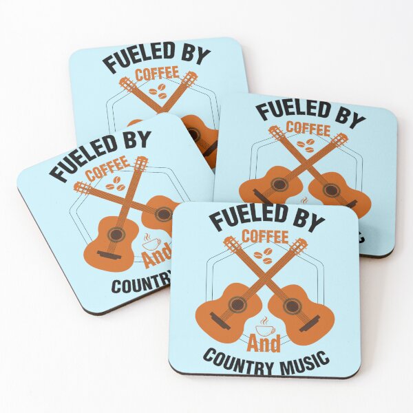 Item preview, fuelled by coffee and country music, Cool Coffee and Music  design, coffee lovers gift   designed and sold by Theodore-Au.