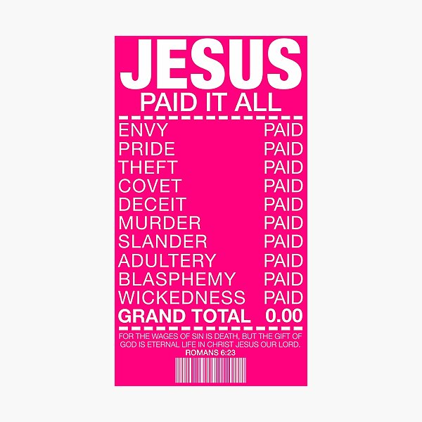 Artikel-Vorschau von Jesus hat alles bezahlt, designt und verkauft von plushism.